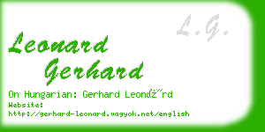 leonard gerhard business card